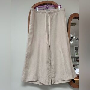 Simons contemporaire Linen wide leg capri